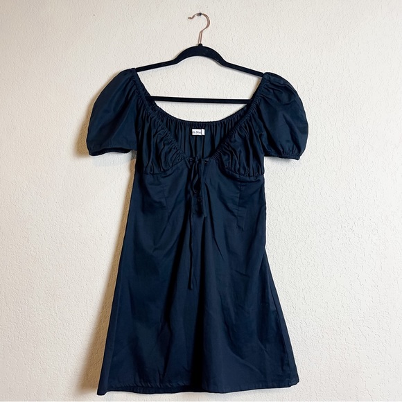 With Jean Audrey Mini Dress Babydoll Black Size Small - Picture 3 of 8